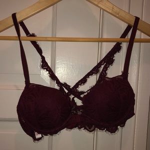 Cute red fuchsia bra
